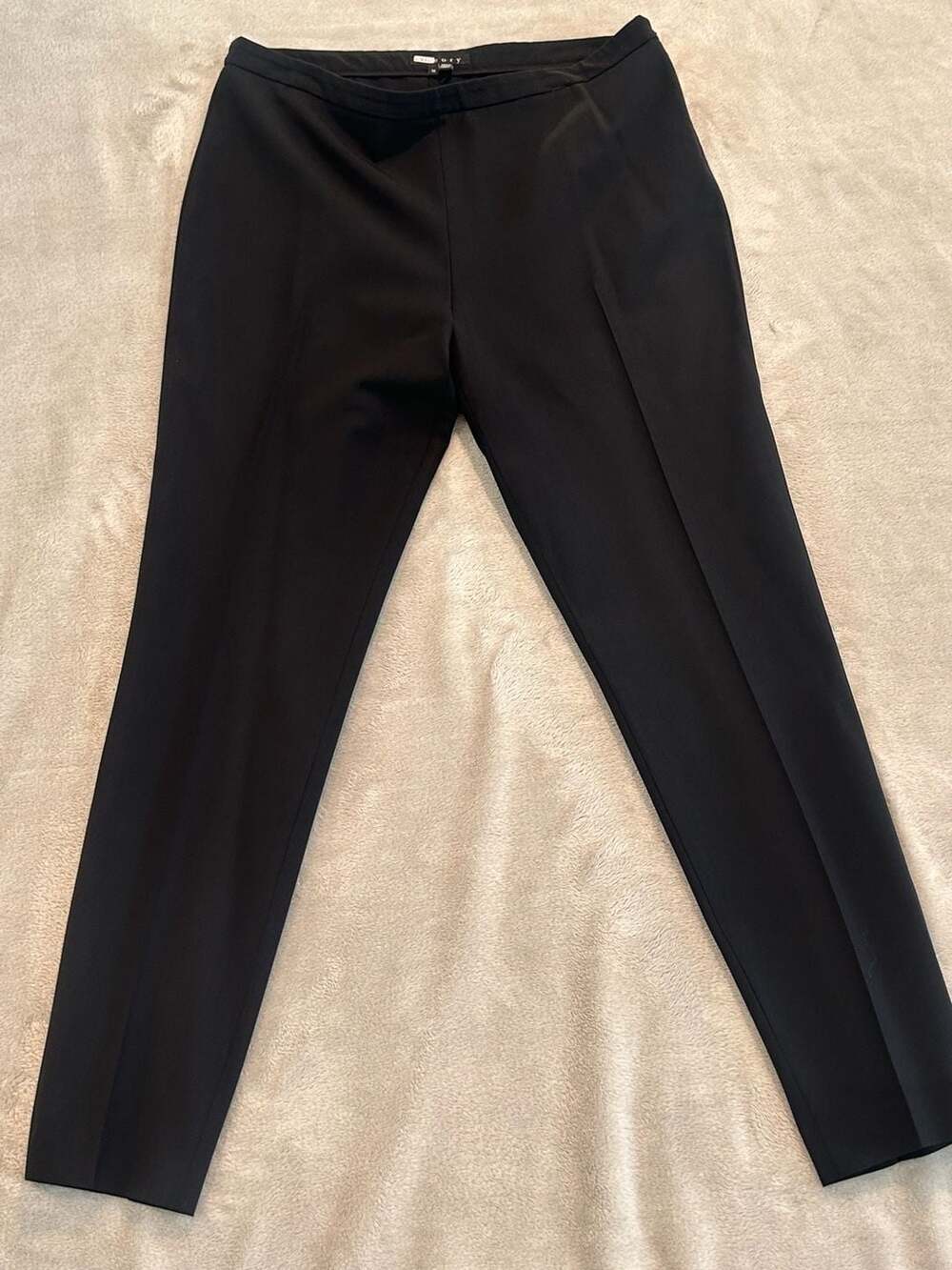 Theory Dress Pants Size 12 Black Trousers Slim Leg